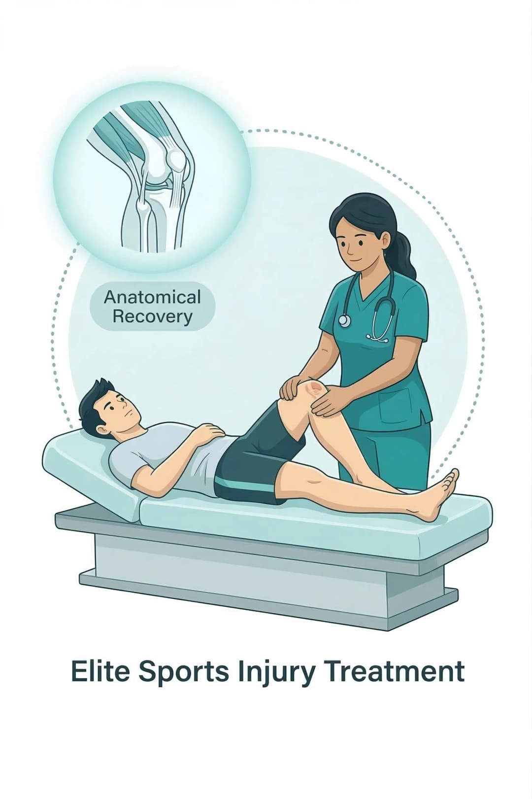 Physiotherapy Elite Sports Injury treatment illustration