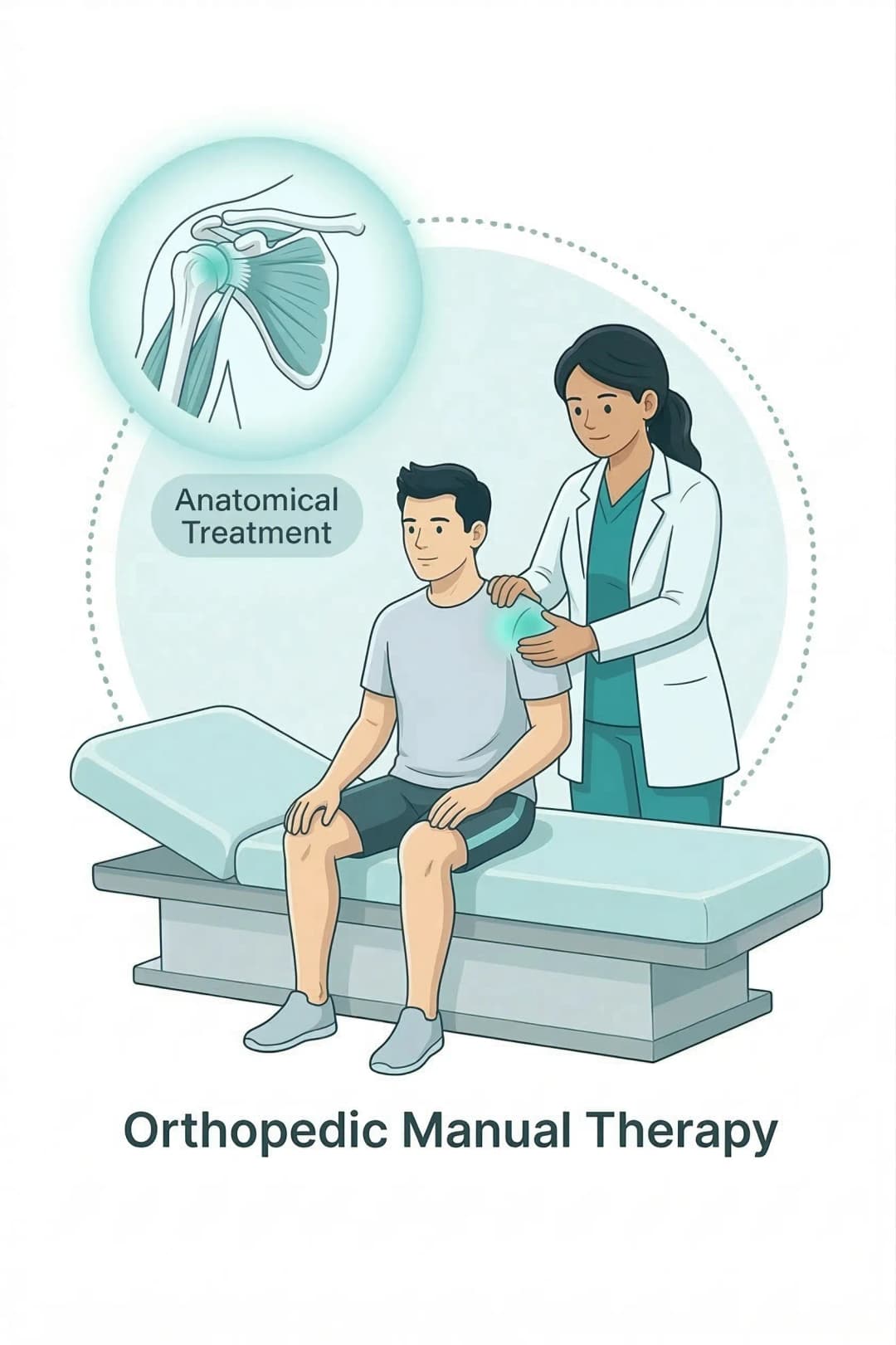 Physiotherapy Orthopedic Manual treatment illustration