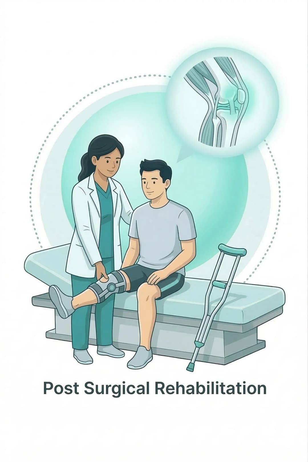 Physiotherapy Post-Surgical Care treatment illustration